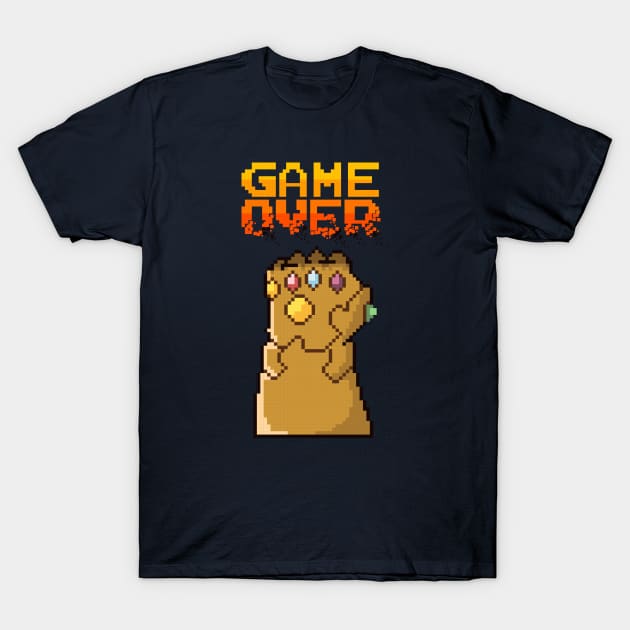 8-bit Infinity Game Over T-Shirt by DeepDiveThreads